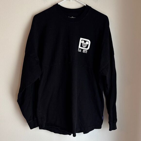 Disney Parks Spirit Jersey long sleeve Women’s Unisex Men’s Black t-shirt Small - Picture 1 of 8